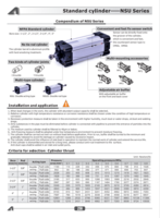 AIRTAC NFPA CATALOG NSU SERIES: STANDARD CYLINDERS